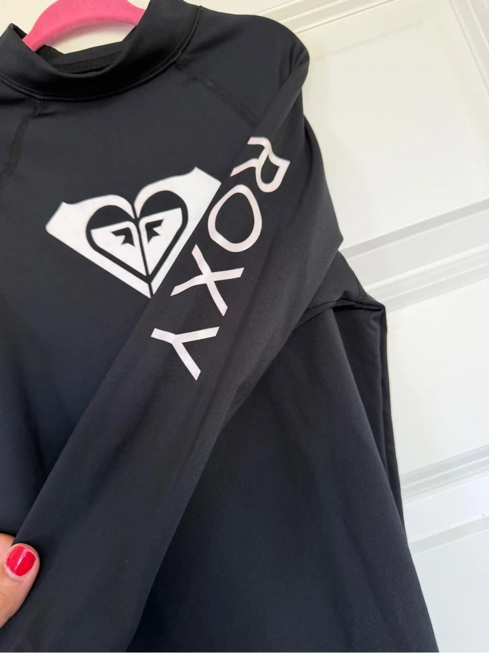 Roxy Girl’s Black Logo Rash Guard